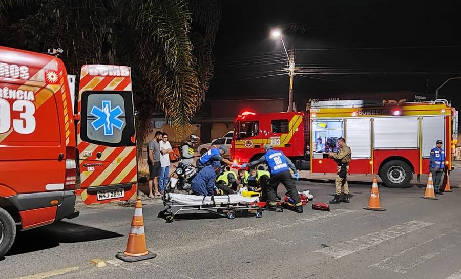 Acidente Deixa Motociclista Ferido Na Rua Roberto Elke Em Canoinhas