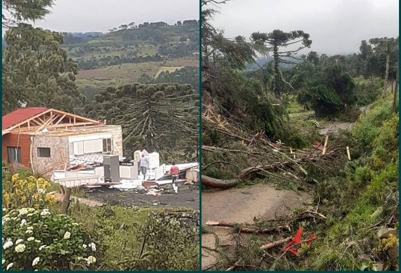 Tornado Ventos De Km H Destr I Casa E Arranca Rvores Na Serra