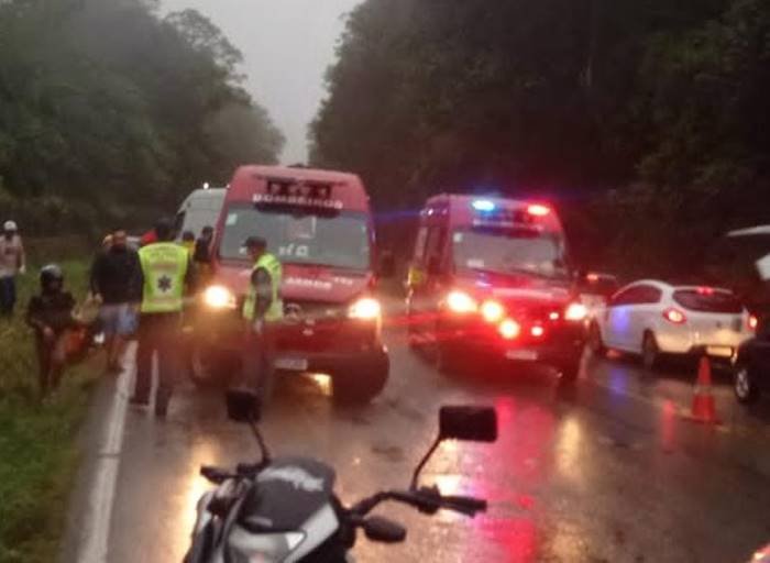 Acidente de trânsito deixa um ferido na Serra Dona Francisca