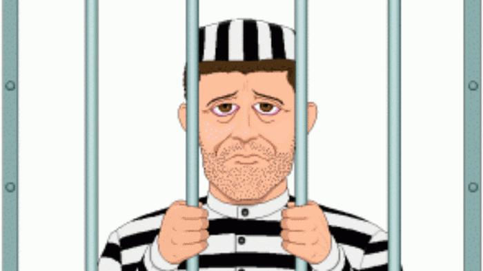 homem atras das grades